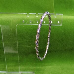 AVON Vintage Rope Twist Bracelet, Silvertone, 9", NOS